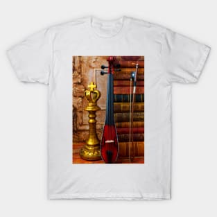 Pocket Violin And Old Books T-Shirt